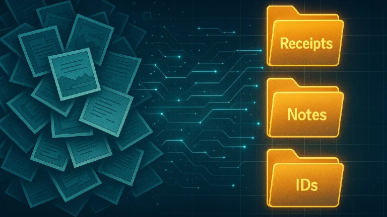 Photos being reorganized into AI folders.