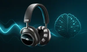 MW75 Neuro headphones with brainwave visual effects.