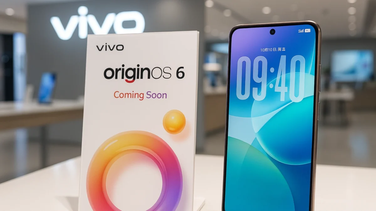 vivo OriginOS 6 new UI design with AI features and Android 16 base.