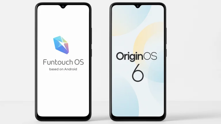 Comparison of FunTouch OS vs. OriginOS 6 interfaces on Vivo phones.