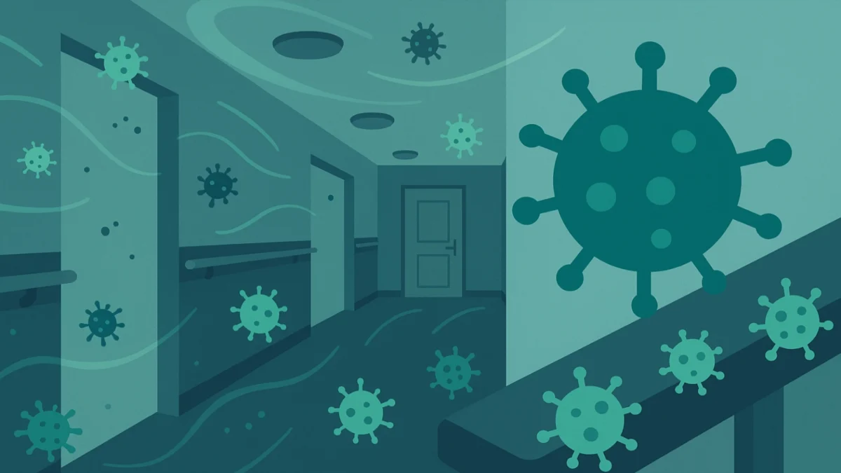 Infographic of norovirus transmission paths aboard ship