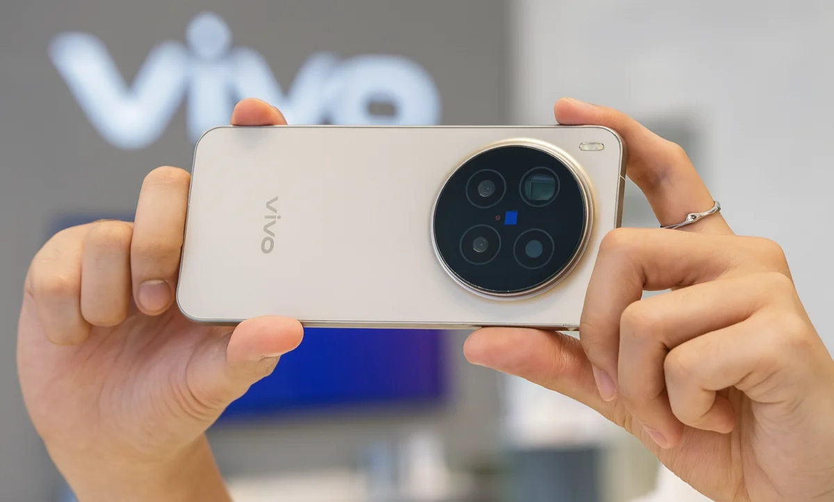 Vivo X300 Pro smartphone with Zeiss camera system and OLED display.